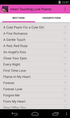 Heart Touching Love Poems android App screenshot 3